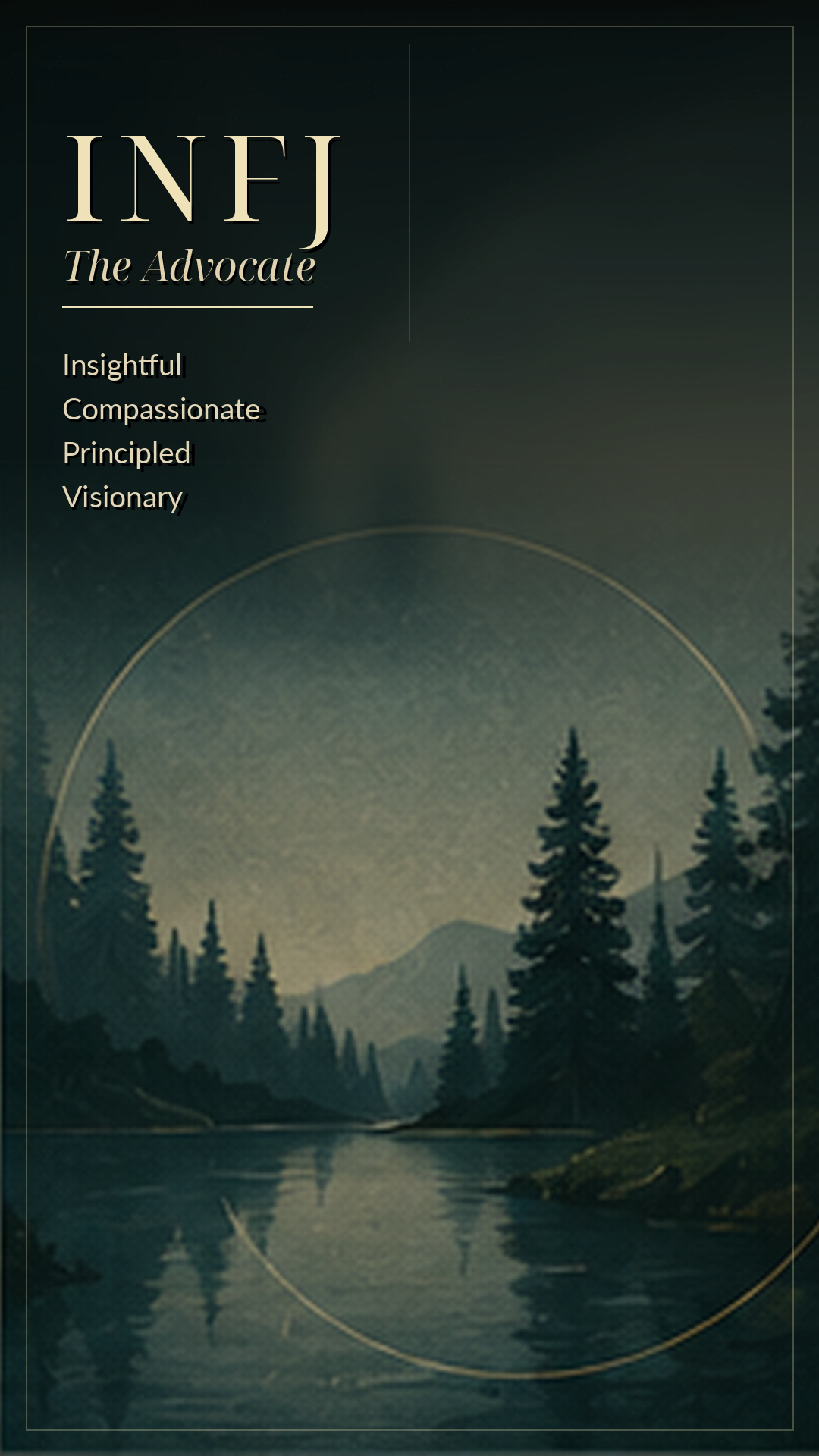 INFJ type card