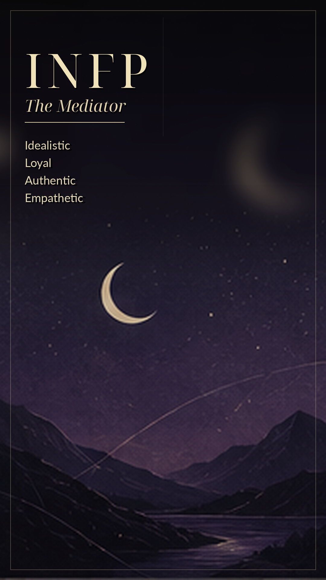 INFP type card