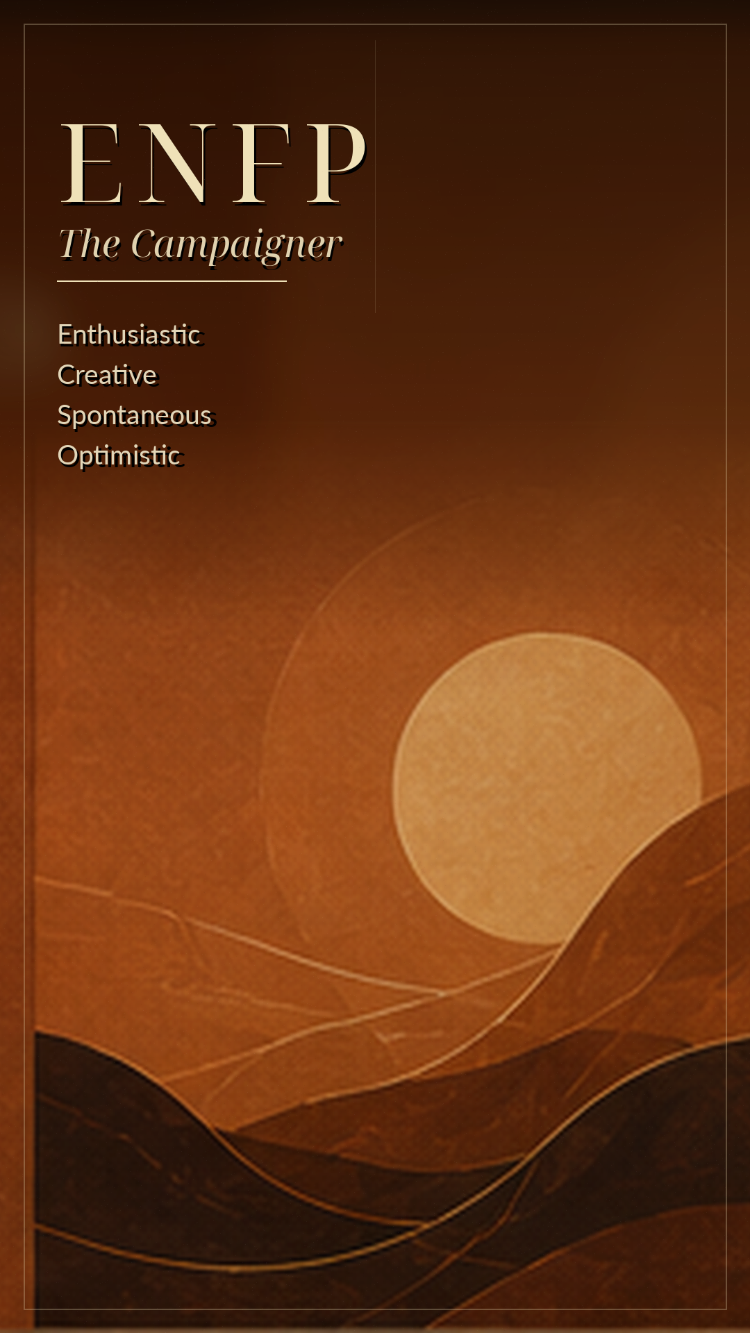 ENFP type card
